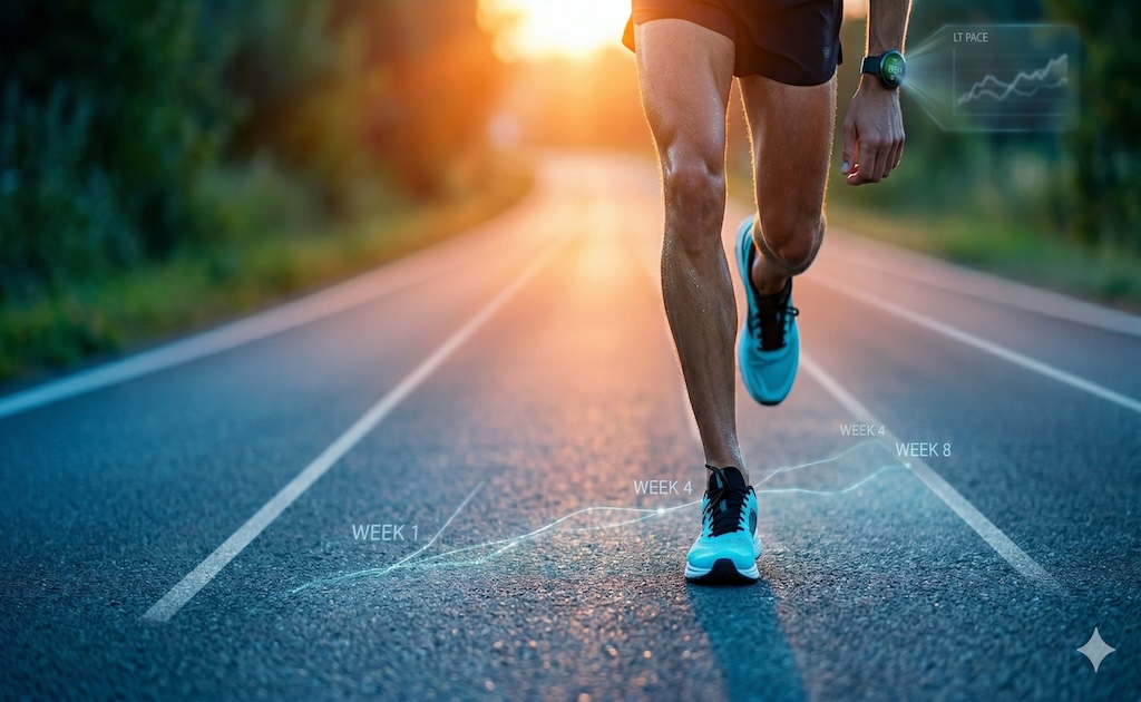 トラックを走っている人